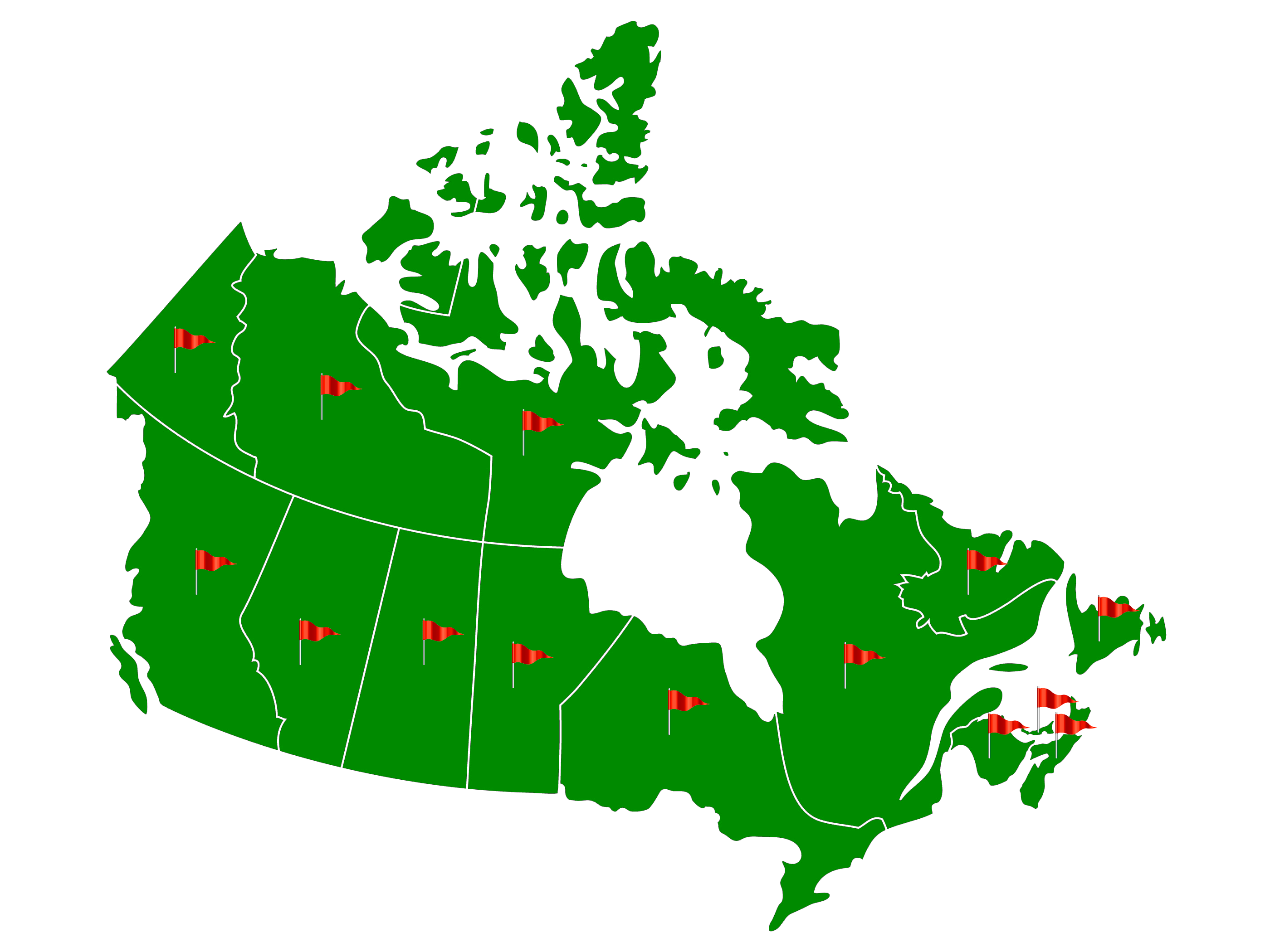 Canada Map Green